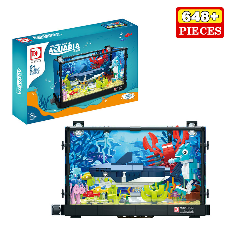 Aquarium Fish Shark - 648PCS Shark Ecosystem Tank Bausteine Marine
