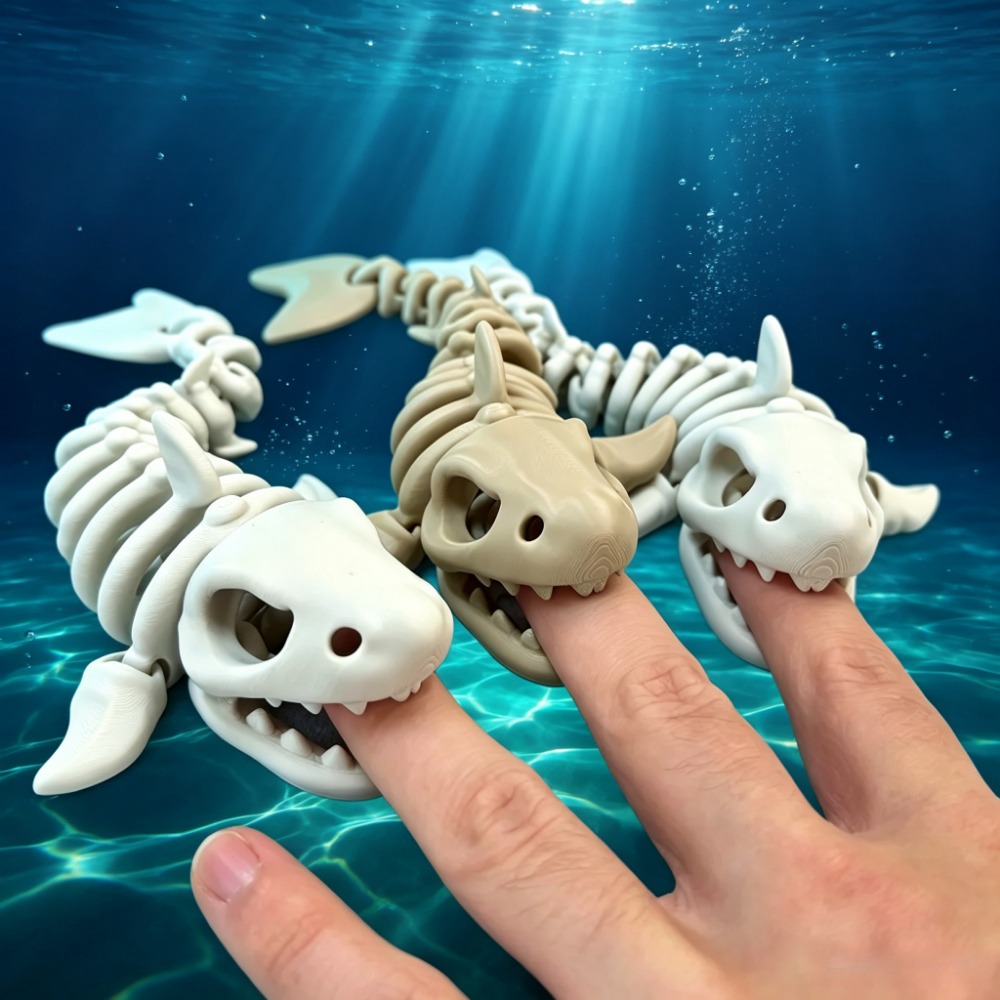 Aquarium Fish Shark - Haifisch-Skelett Aquarium-Dekoration Bewegliche Verzierung für Reptilien