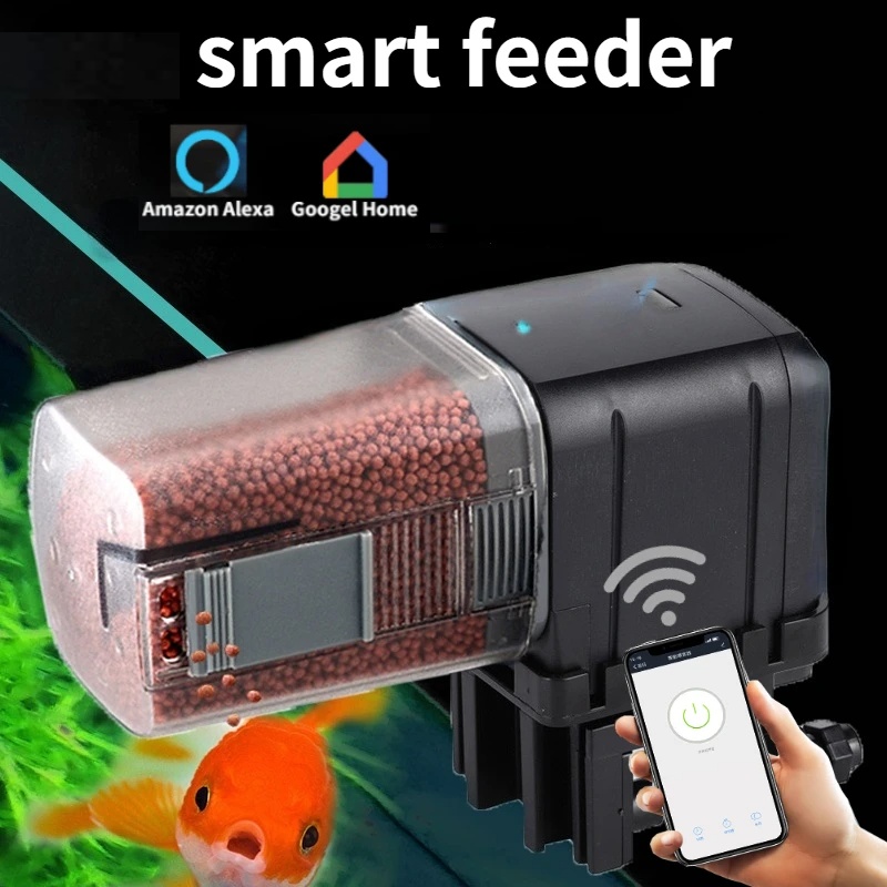 Aquarium Fish Feeder Automatic - WiFi-Fischfutterautomat, automatischer Fischfutterautomat, Smart Home-Produkte, mobile